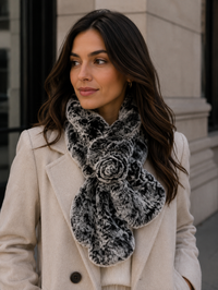 Rex Rabbit Fur Ruffle Pull-Through