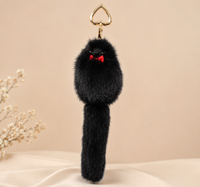 Mink Fur Fox-Shaped Keychain