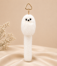 Mink Fur Fox-Shaped Keychain