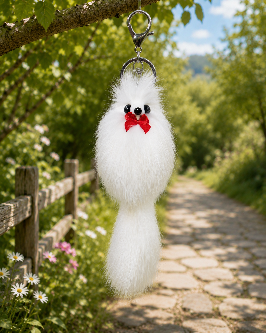 Fox Fur Creature Keychain