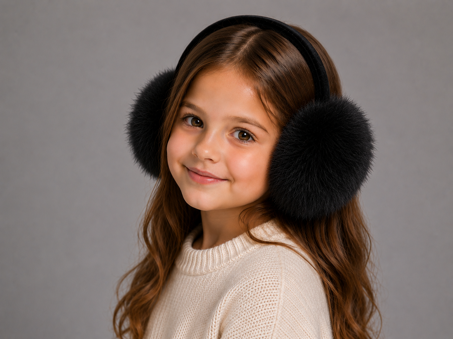 Kids' Rabbit Fur Earmuffs