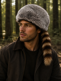 Rabbit Fur Davy Crockett Hat