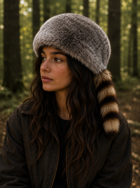 Rabbit Fur Davy Crockett Hat