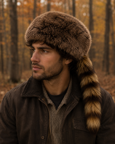 Faux Fur Davy Crockett Hat