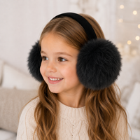Children's Faux Fox Fur Earmuffs with Velvet Band