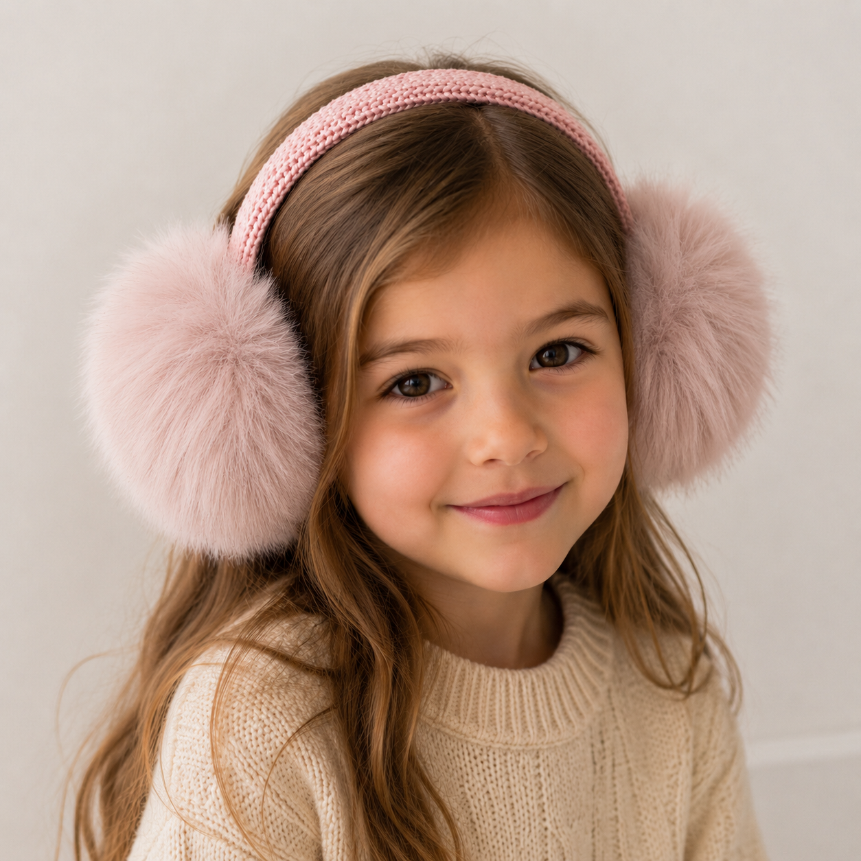 Children's Faux Fox Fur Earmuff with Bling Band