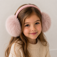 Children's Faux Fox Fur Earmuff with Bling Band