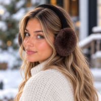 Sheepskin Earmuff with Velvet Band