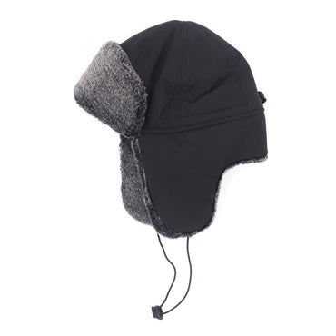 Kids Faux Rex Fur Trooper with Nylon Crown Black