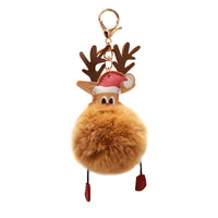 Rex Rabbit Fur Rudolph Keychain