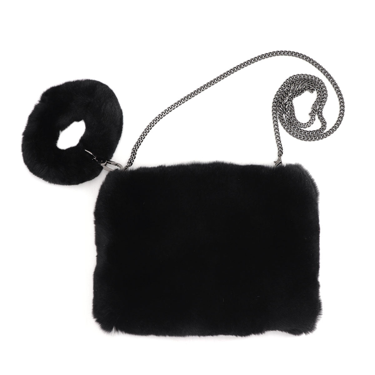 Rex Rabbit Fur Wristlet 