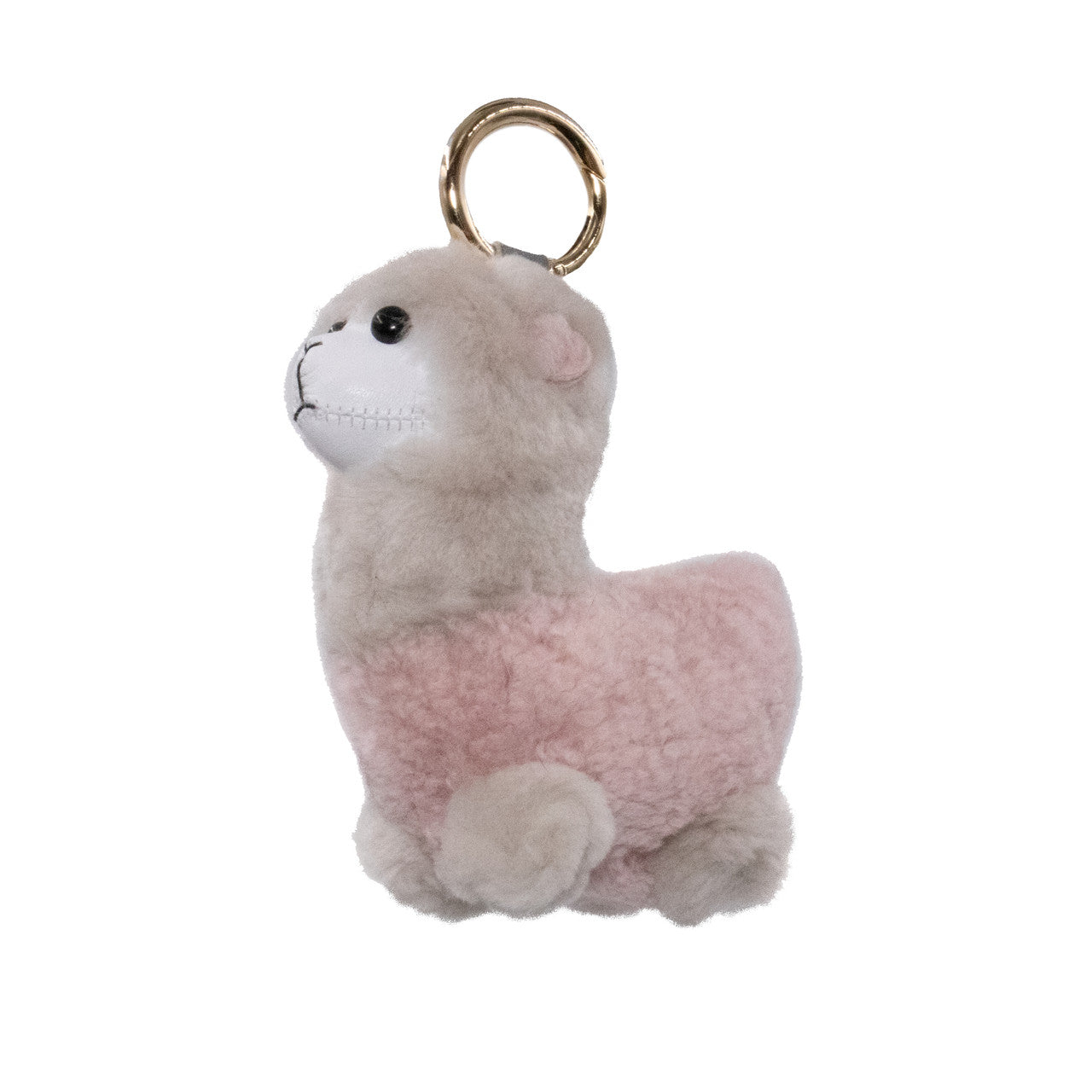 Pink Shearling Alpaca Keychain