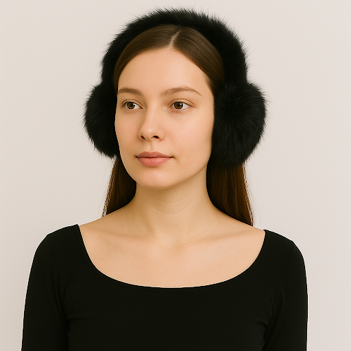 Long Haired Rabbit Earmuff with Halo Band
