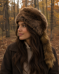 Faux Fur Davy Crockett Hat