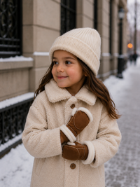 Children's Faux Shearling Flip Top Mittens