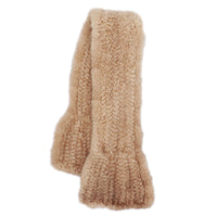 Short Danish Mink Knitted Scarf