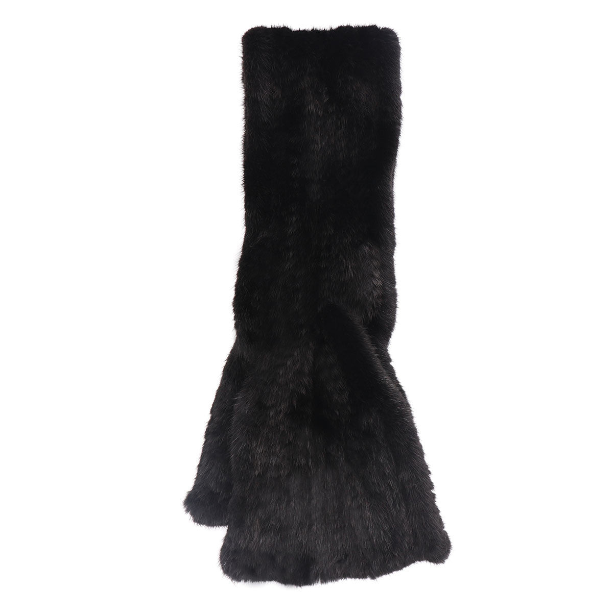 Short Danish Mink Knitted Scarf