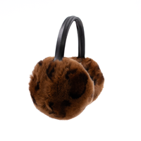 Rex Rabbit Fur Earmuffs with Adjustable Leather Band