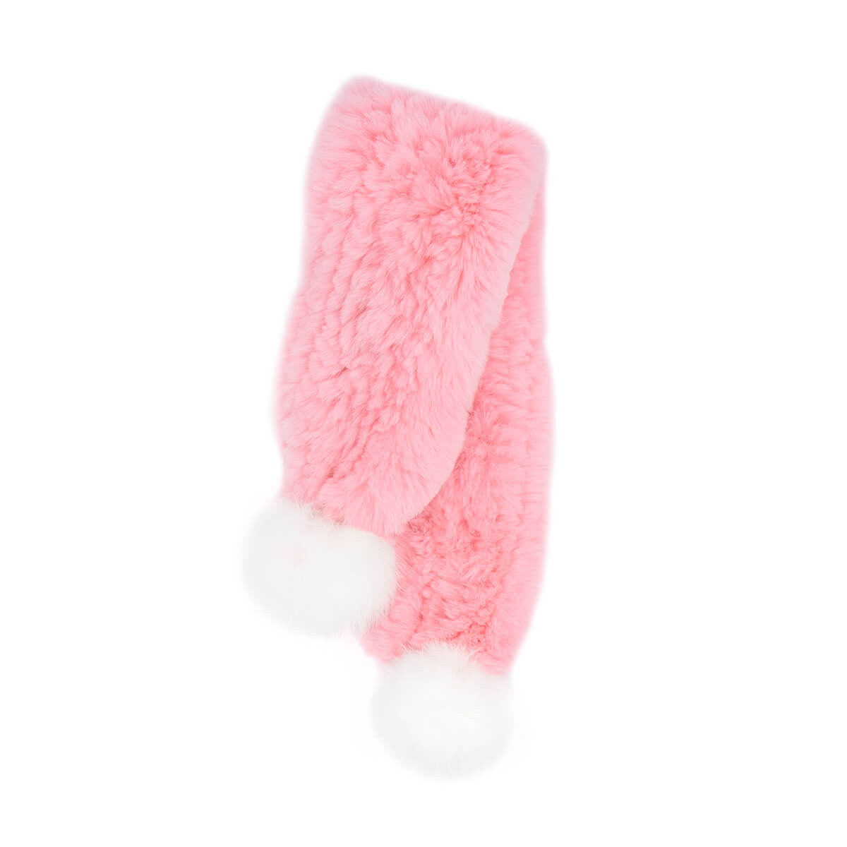 Children's Rex Rabbit Fur Textile Knit HChildren's Rex Rabbit Fur Textile Knit Hat and Scarf Setat and Scarf Set