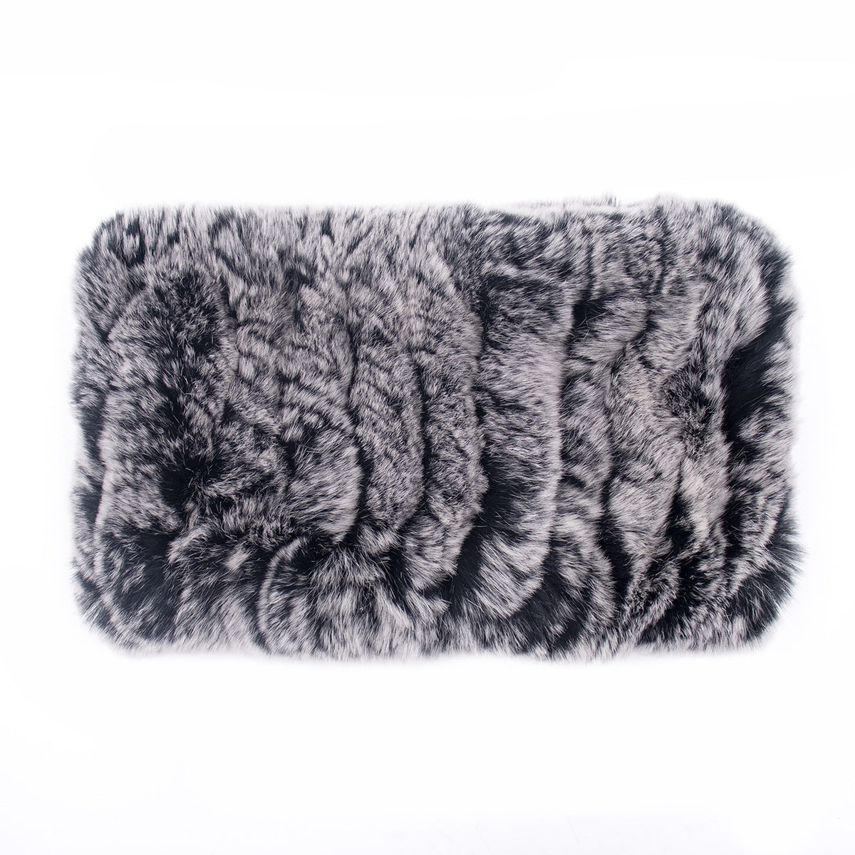 Surell Rex Rabbit Faux Fur Knit Stretch Headband OS Black Frost $65 Amazon.com: surell - Faux Rex Rabbit Fur Headband Scarf  main image 2