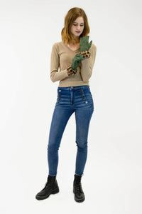 Faux Suede Gloves with Faux Rex Rabbit Fur Cuff 