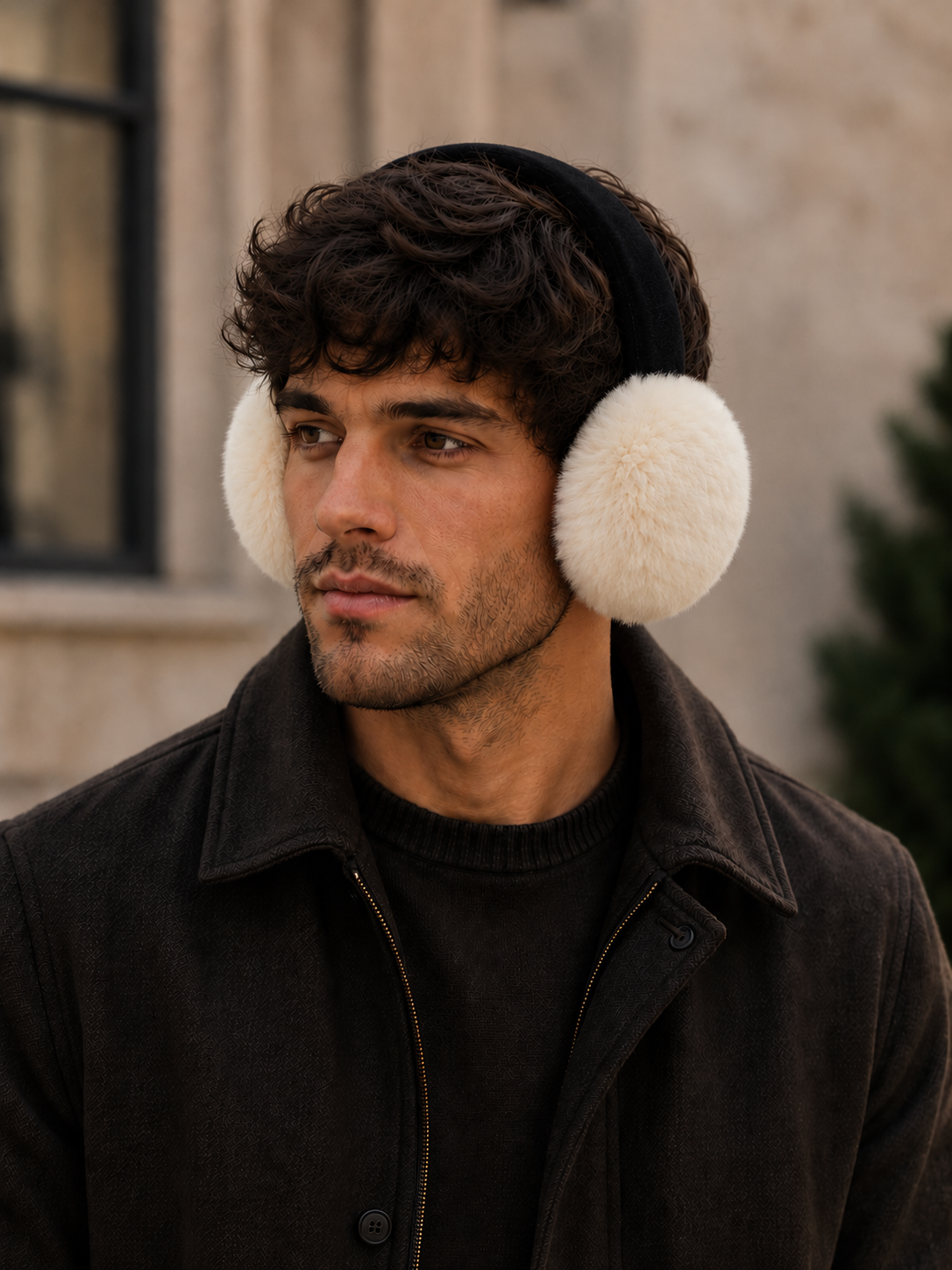 Sheepskin Earmuff with Velvet Band
