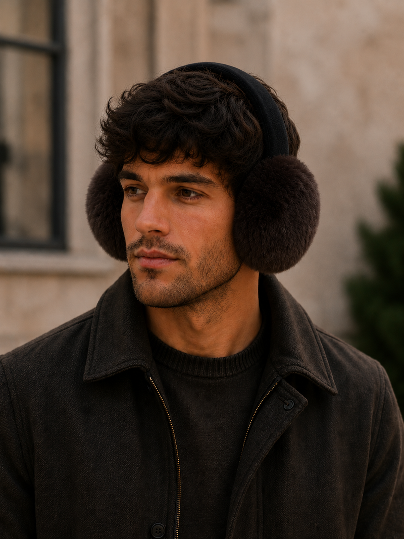 Sheepskin Earmuff with Velvet Band