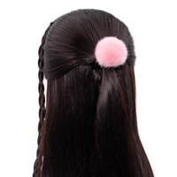 Mink Fur Pom Hair Tie