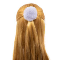 Rex Rabbit Fur Pom Hair Tie