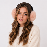 Rex Rabbit Fur Earmuffs with Adjustable Leather Band