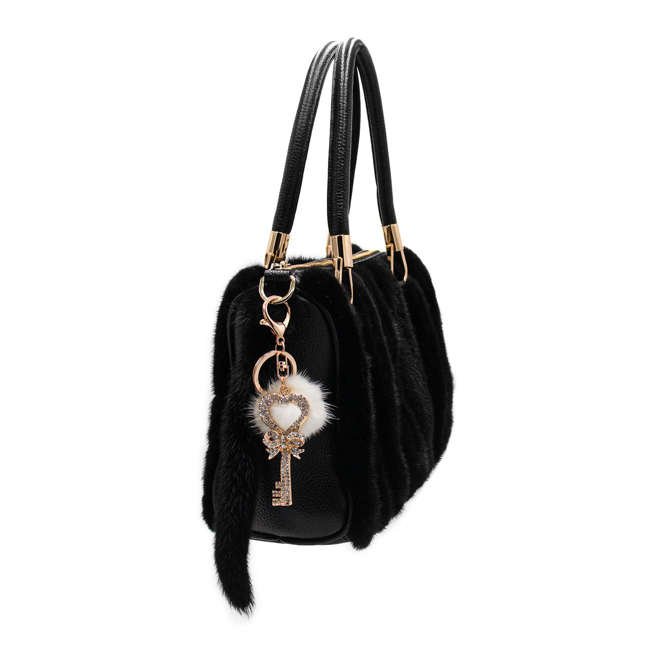 Mink Fur Bling Key Keychain 