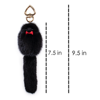 Mink Fur Fox-Shaped Keychain