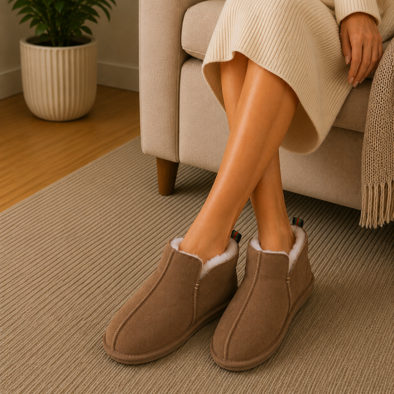 Men's Sheepskin Slipper Booties