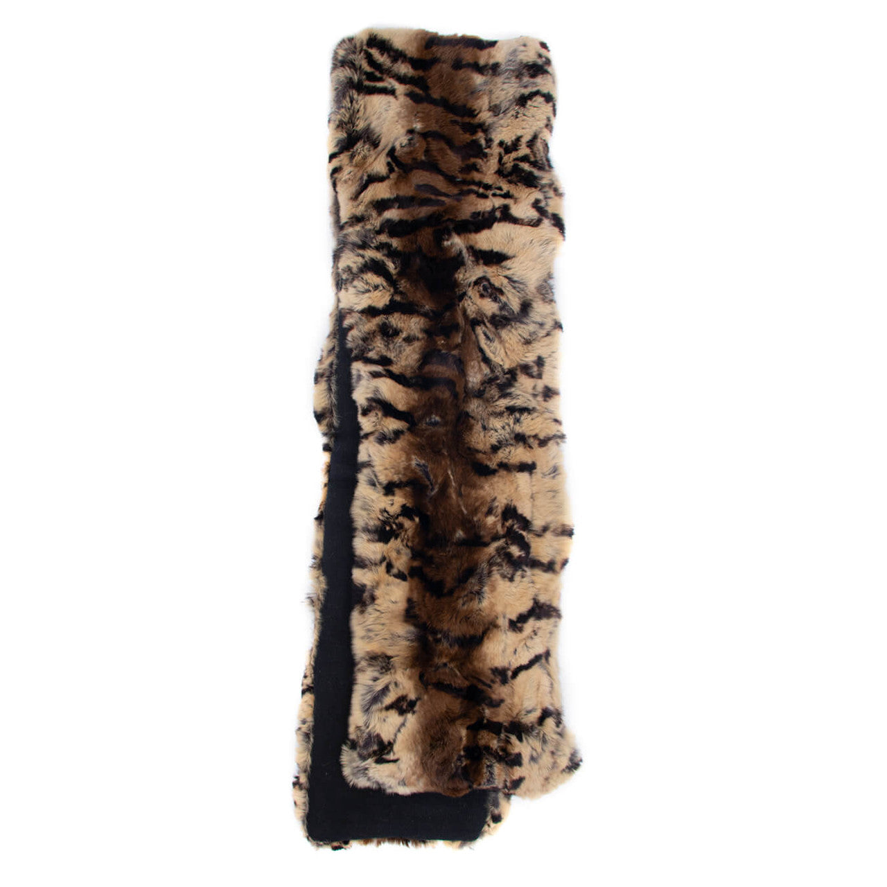 Leopard Print Fur Pull-Through Scarf