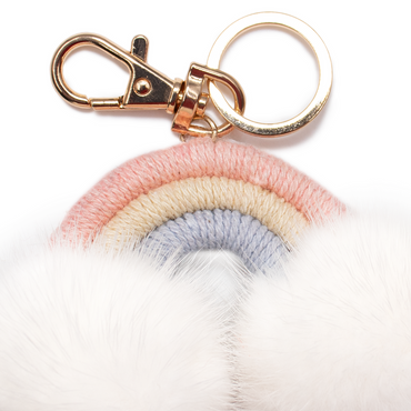 Mink Fur Rainbow Keychain