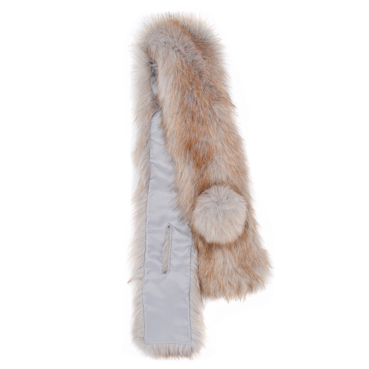 Faux Fox Fur Pull Through Scarf