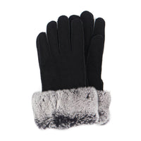 Shearling Gloves with Rex Rabbit Fur Cuff