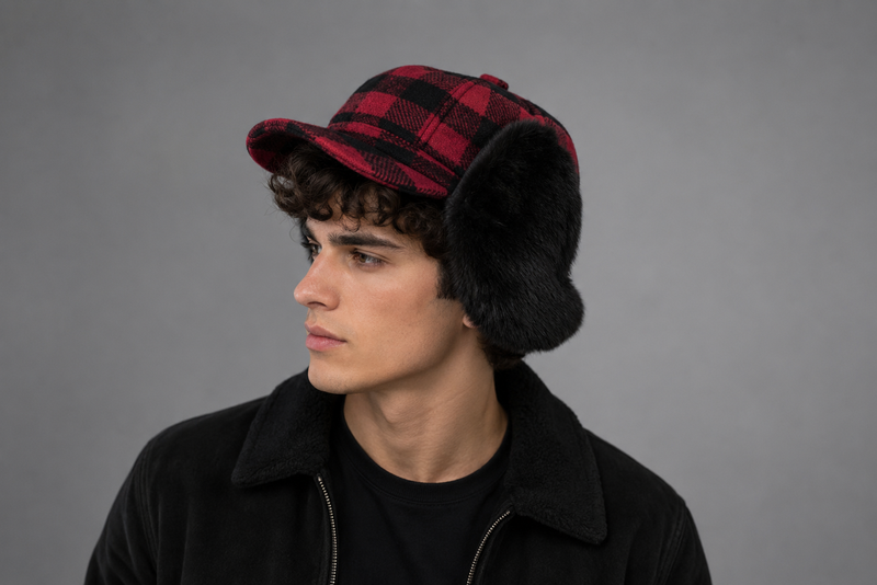 Men's Faux Shearling Fudd Hat