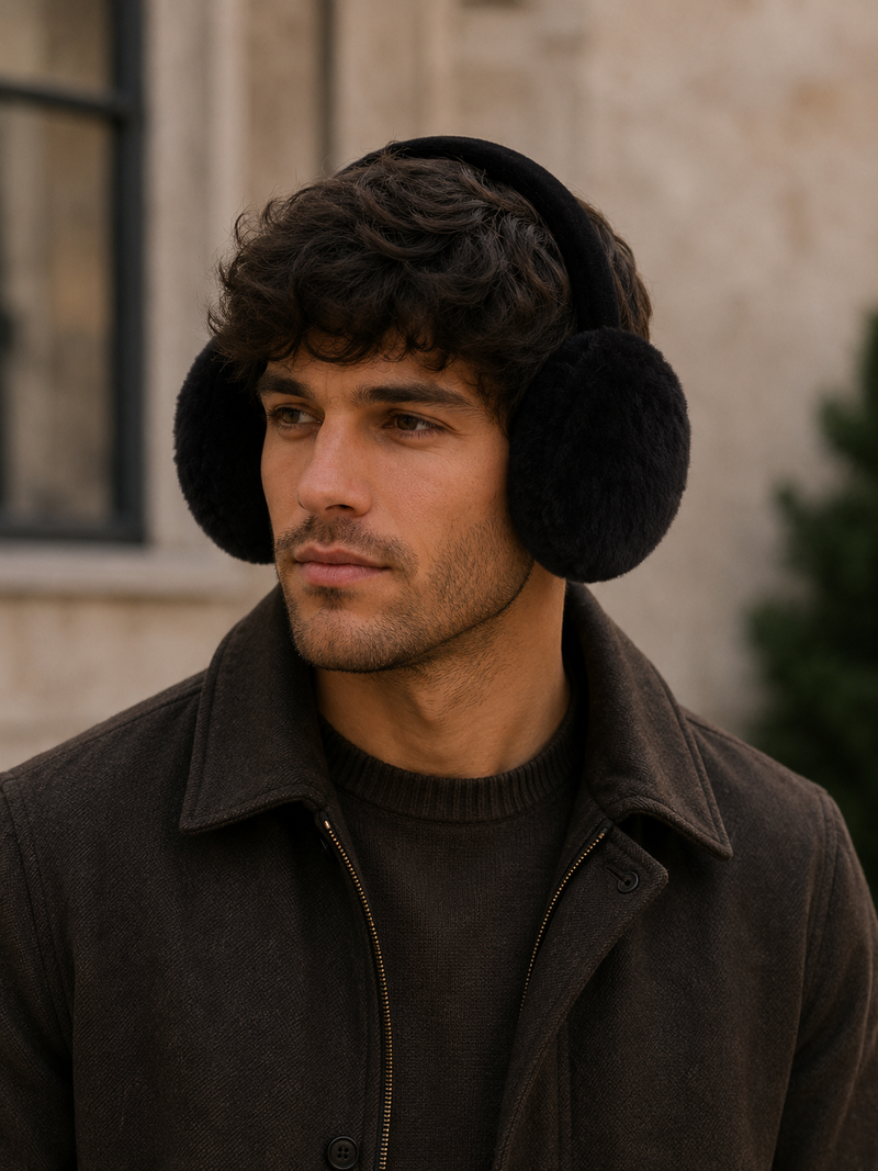 Sheepskin Earmuff with Velvet Band