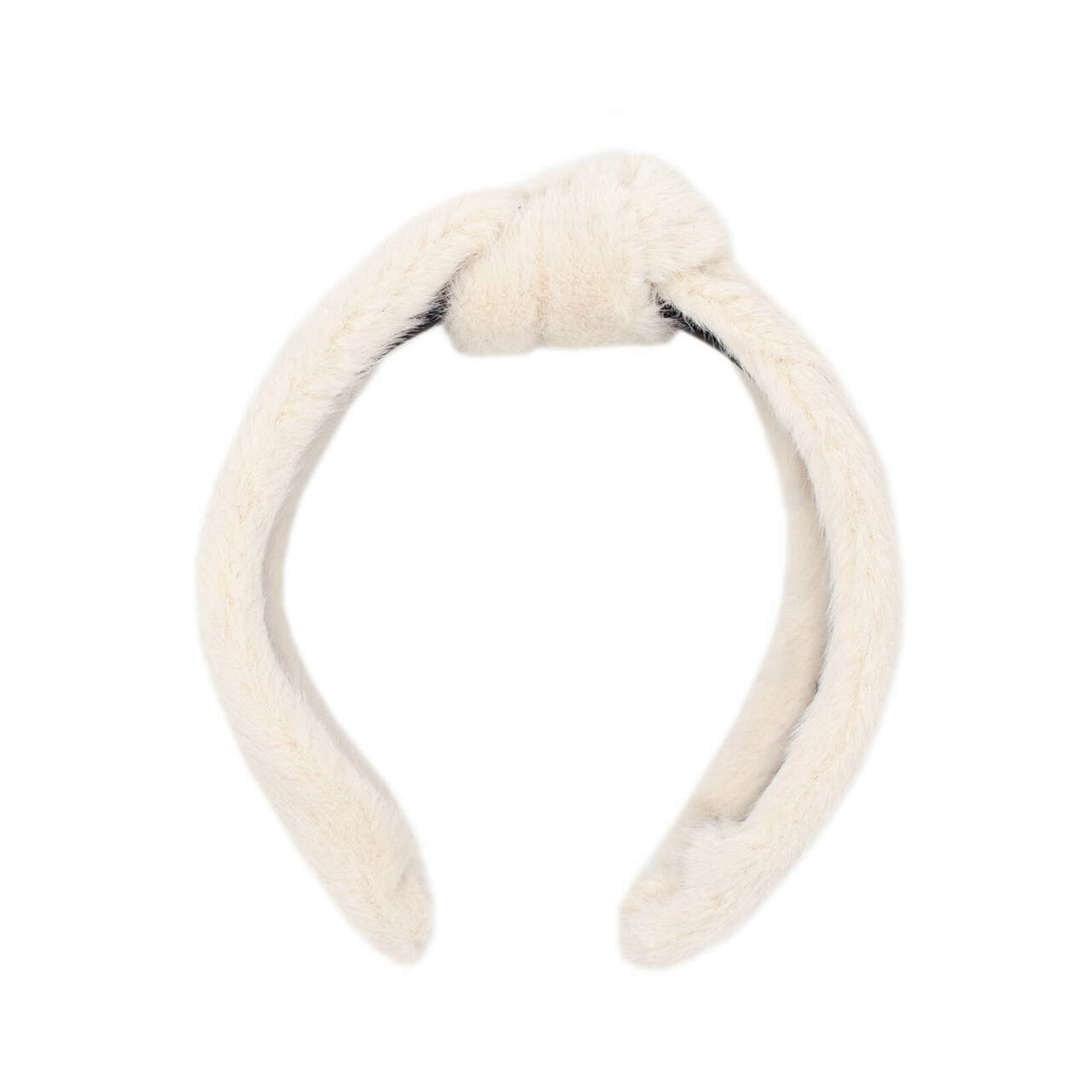 Faux Mink Fur Hairband with Knot